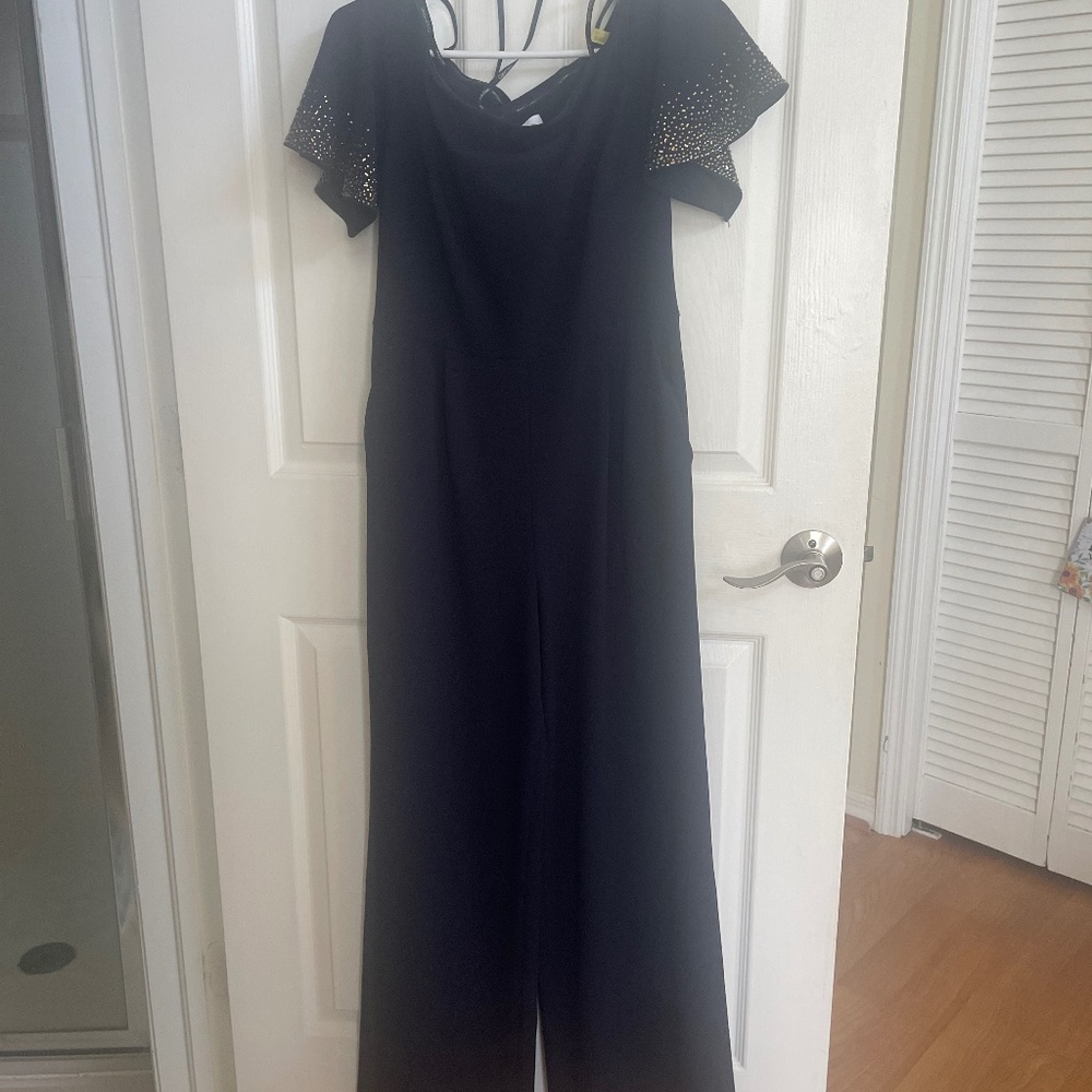 Navy jump suit